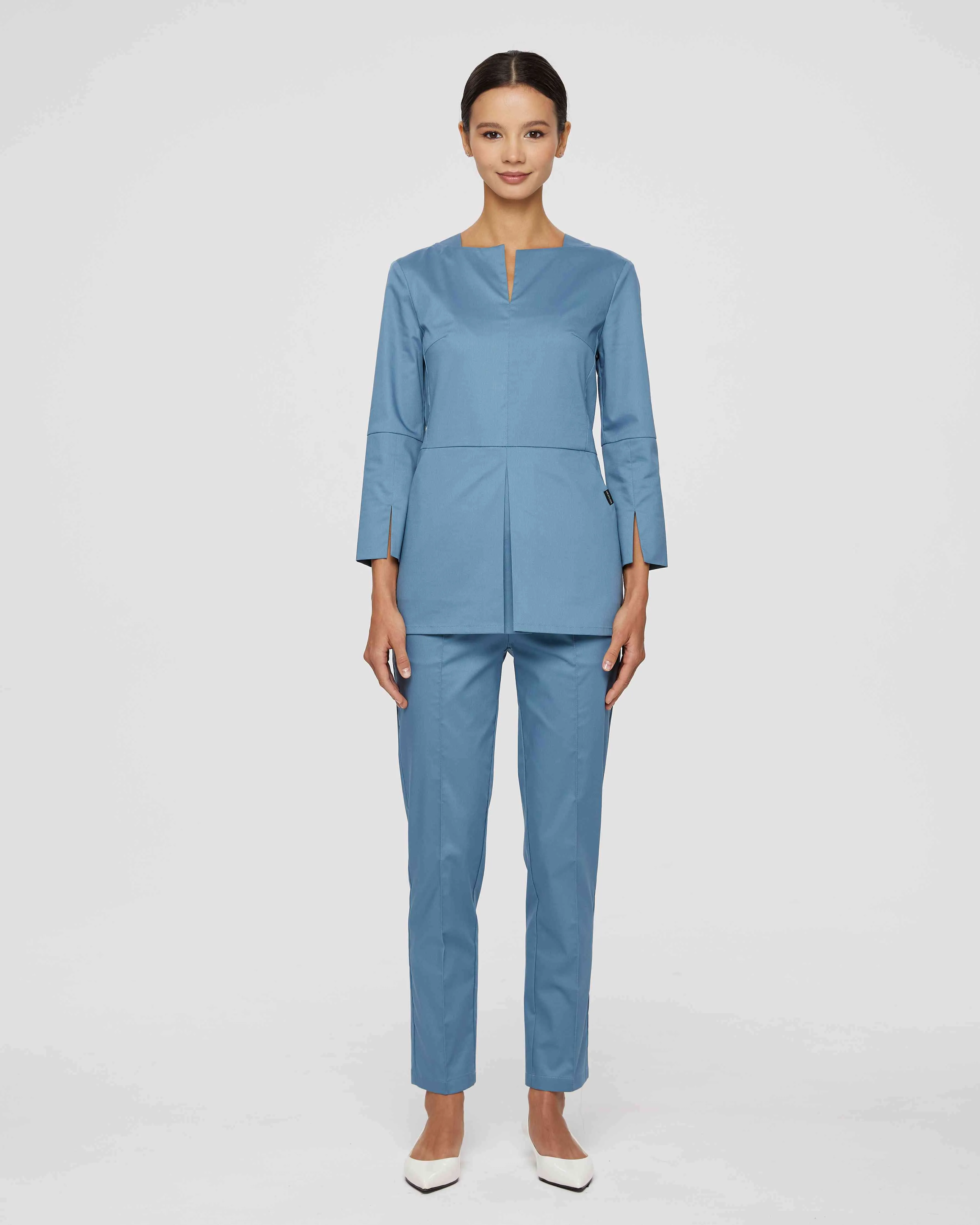 Женский медицинский костюм CWT22-P11 (серо-голубой)