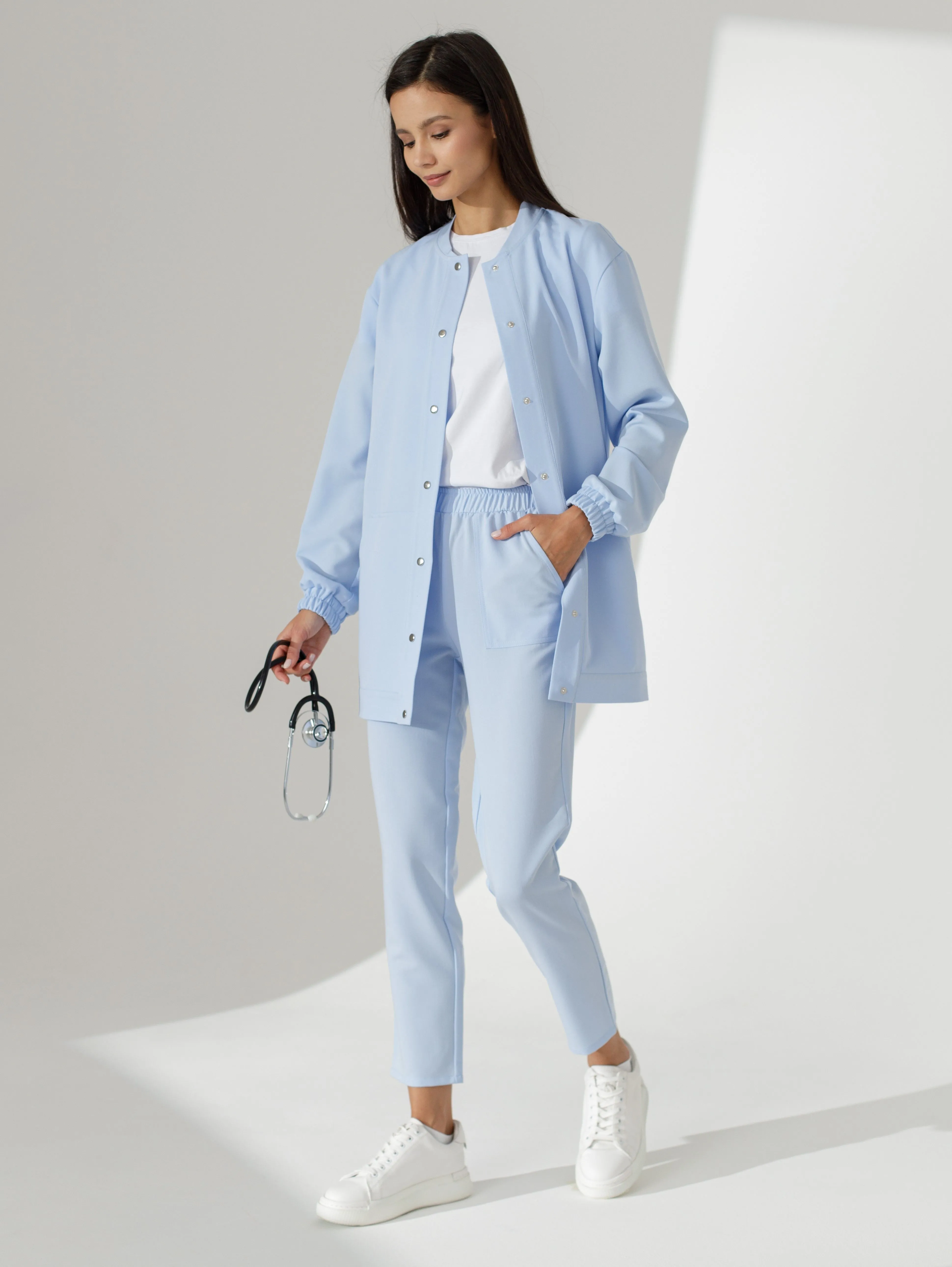 Женские медицинские брюки SWP-5 (голубой)