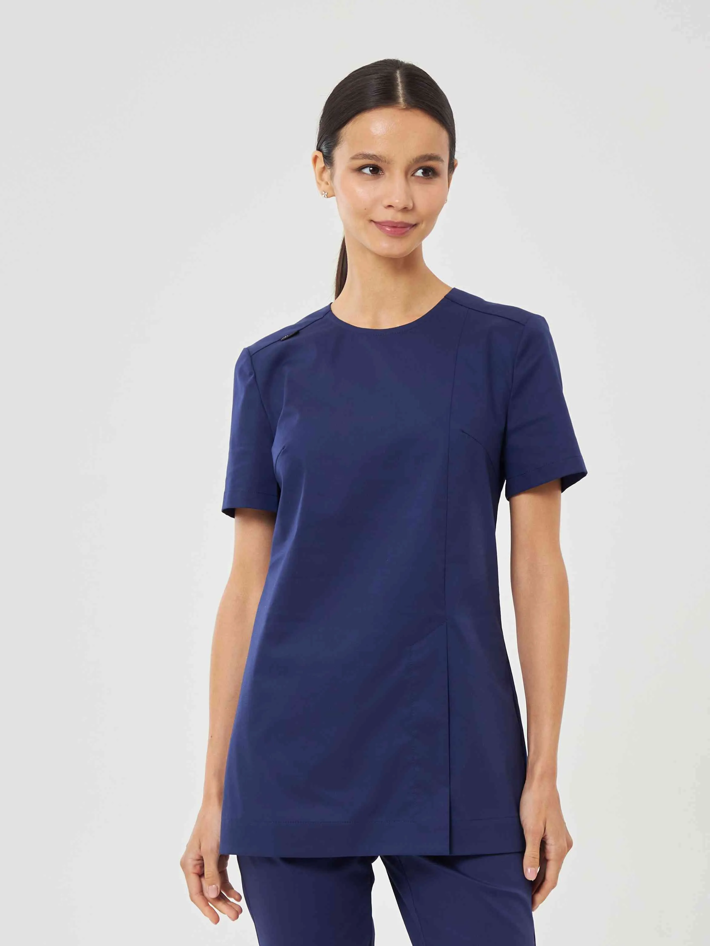 Женская медицинская рубашка CWT-17 (тёмно-синий)