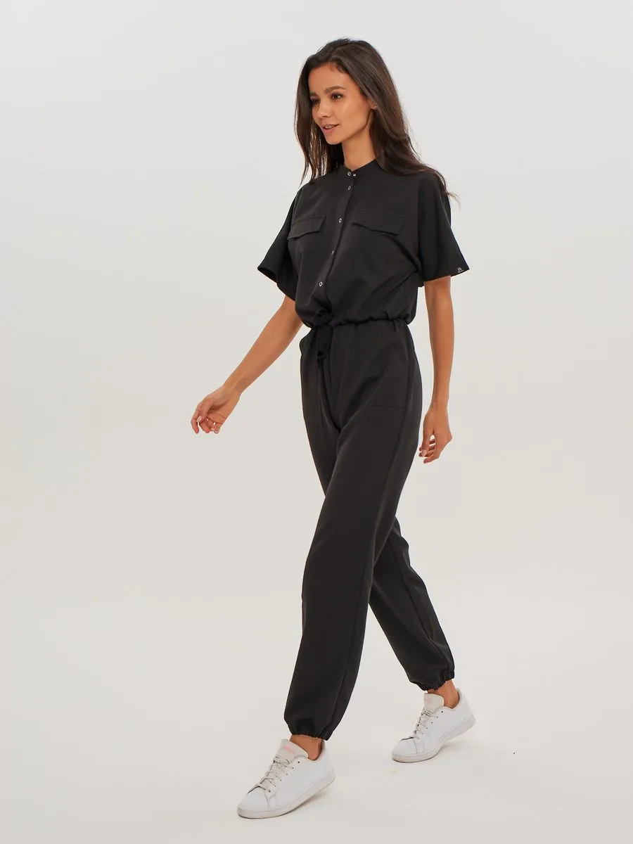 Женский медицинский комбинезон SWO-3 (чёрный)